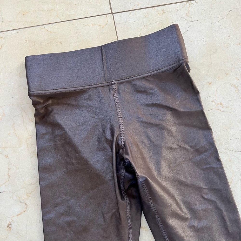 Carbon38 Nwot Purple Metallic Leggings Sz Xs - image 3